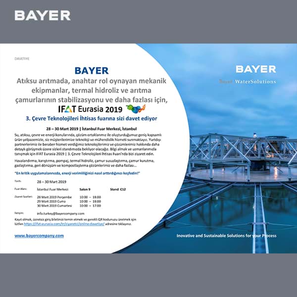 Bayer became the Focus of Interest at IFAT Eurasia 2019 3rd Environmental Technologies Specialization Fair!
